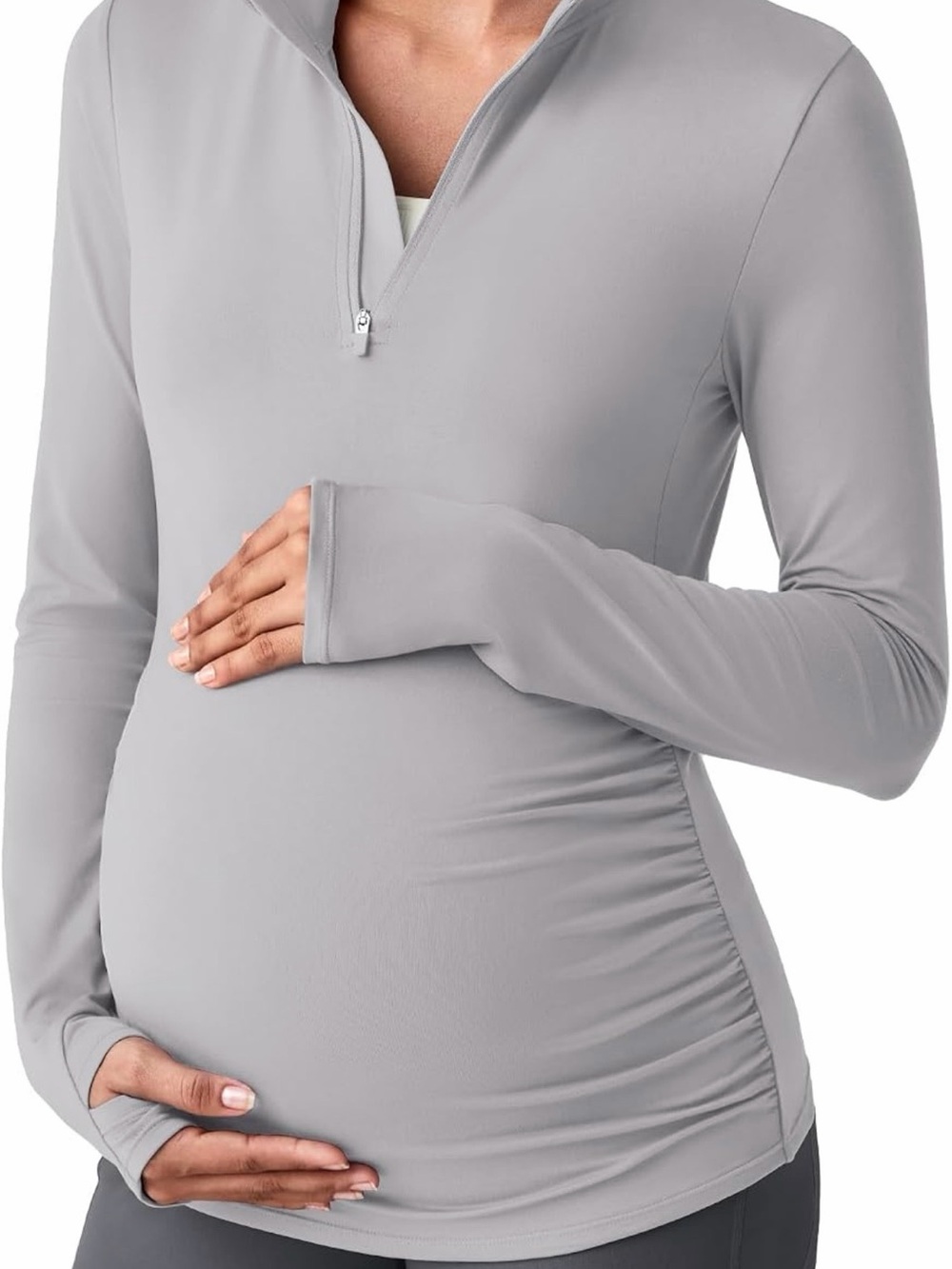 G4Free Lightbreeze Maternity Shirts Long Sleeve Quarter Zip- Size XL